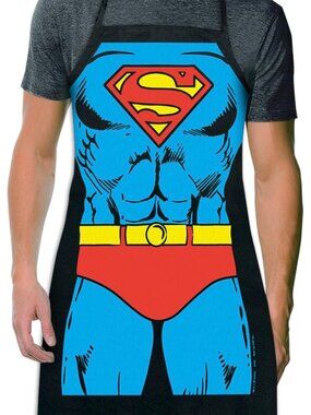 SUPERMAN Costume Adult Size Apron DC Comics Man of Steel Adjustable Ties at Back